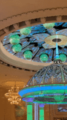 Early morning documentation of Galaxy Crystal Lobby's ornate interior