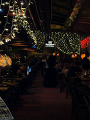 Evening social scene documented at decorated Istanbul restaurant
