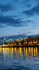 Moscow waterfront captured at dusk by multiple witnesses