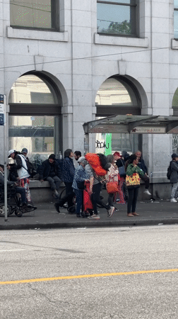 Street scenes documented across Vancouver neighborhood Saturday evening