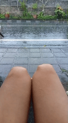 Morning rainstorm documented by witnesses in Petang, Indonesia