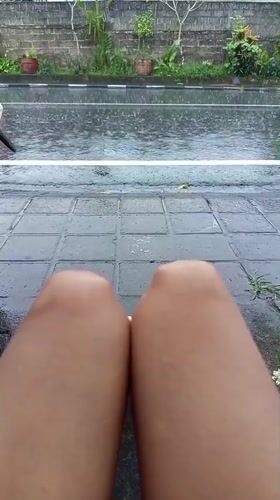 Morning rainstorm documented by witnesses in Petang, Indonesia