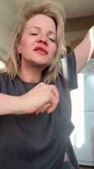 Woman performs impromptu kitchen dance routine in Saint Petersburg