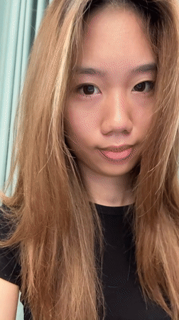 Woman takes selfies in Nan'an District early morning