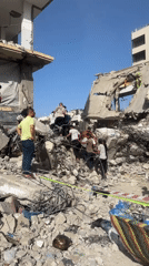Rescue efforts underway at Gaza building collapse site