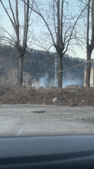 Vehicle witness documents road decay and mountain terrain scenes