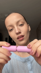 Woman documents morning makeup routine in Reshetnikovo, Russia