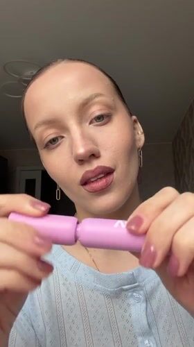Woman documents morning makeup routine in Reshetnikovo, Russia