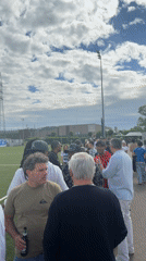 Community football match draws crowds in Käerjeng, Luxembourg