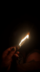 Burning herb bundle captured on video in Burgas
