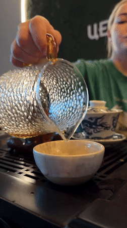 Indoor tea session in Omsk as a summer storm rolls through