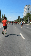 Marathon race underway in Ufa, Russia Saturday morning