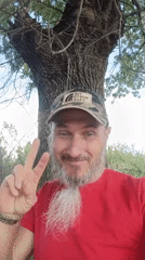 Man films himself making peace signs in Voznesensk Ukraine