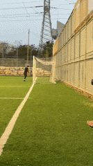 Amateur photographer films soccer match in Tel Aviv