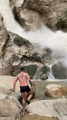 Up close at Khuchni waterfall, Dagestan