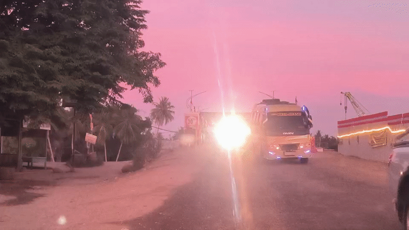 Evening travel documented across Indonesian roads and bridges
