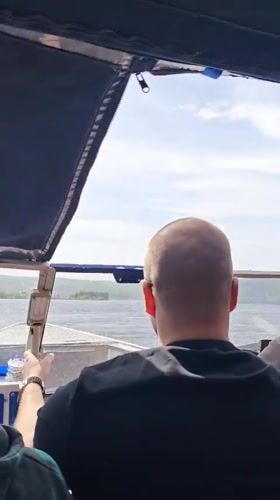 Two people spotted boating on Samara lake
