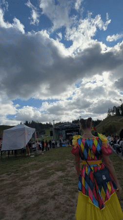 Outdoor festival in full swing at Nechkino, Russia