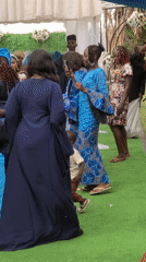 Wedding celebration held outdoors in Jos, Nigeria