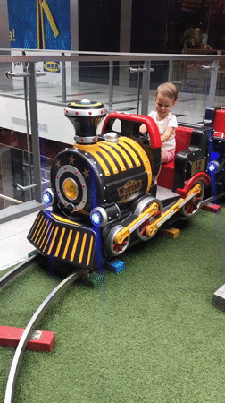 Children enjoy toy trains and rides in Bielsko-Biała play area