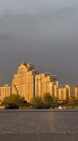 Urban scenes documented across Minsk during evening hours