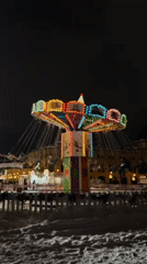 Winter Night Market Operates on Moscow's Red Square
