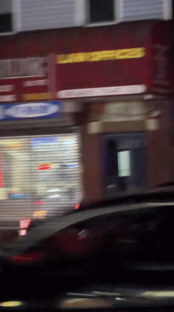 Night traffic stop with ambulance siren in Manhattan