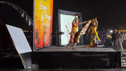 Traditional Balinese dance performance captured in Kuta Selatan