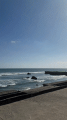Morning coastal documentation captures North Kuta beach club scenery