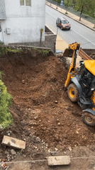 Construction work documented in Zlatograd, Bulgaria Sunday morning