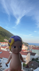 Collectible toy figurine photographed around Budva, Montenegro