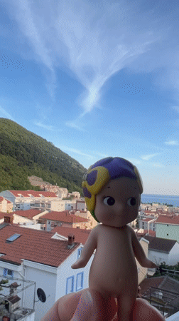 Collectible toy figurine photographed around Budva, Montenegro