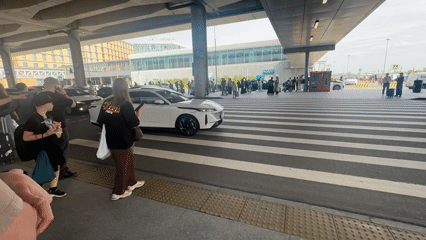 Routine passenger activity observed at Saint Petersburg's Pulkovo Airport