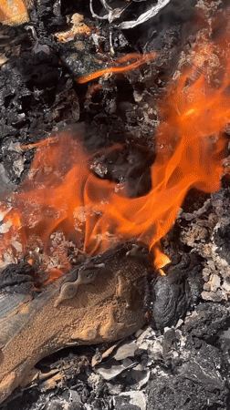 Trash fire burns in Gura Top, Nigeria