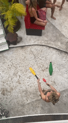 Aerial view captured of outdoor patio scene in Thailand