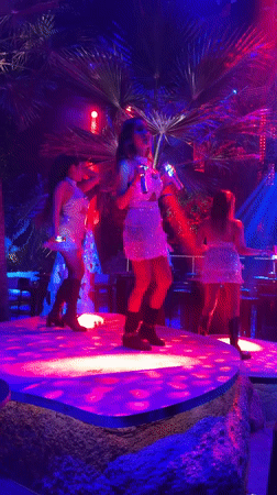 Nightclub night in Baan Lamai: performers, DJ, and foosball