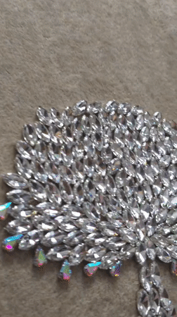 Craft session: rhinestone arrangements documented in Blagoevgrad, Bulgaria