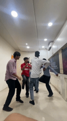 Group dancing session in a Pune indoor hallway and studio space