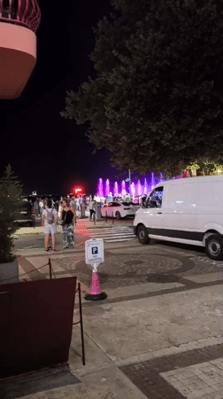 Evening on the Pomorie seafront: promenades, fountains, and old-town details