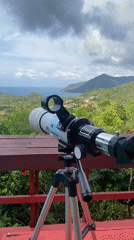 Morning observations document roads, telescopes at Thai hillside location