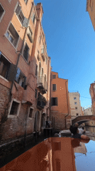 Morning boat journeys documented across Venice canal system
