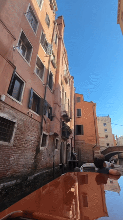 Morning boat journeys documented across Venice canal system