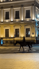 Nighttime scenes captured around Saint Isaac's Cathedral in Saint Petersburg