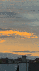Dramatic sunset lights up the skies over Chaikovsky