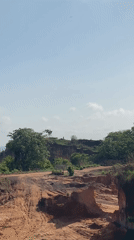 Morning documentation shows eroded landscape, cliffs in Amaseri, Nigeria