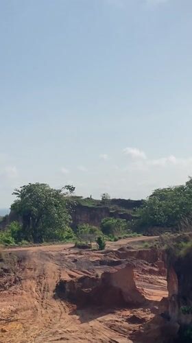 Morning documentation shows eroded landscape, cliffs in Amaseri, Nigeria