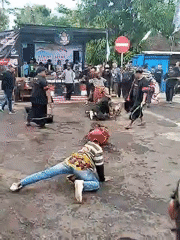 Traditional Reog Ponorogo performance draws crowds in Pendem, Indonesia