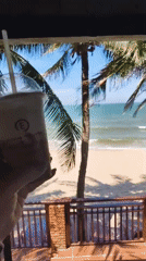 Beach resort morning in Phu Thuy Ward, Vietnam