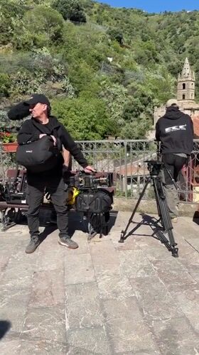 Film crew shoots production in Italian village Itala