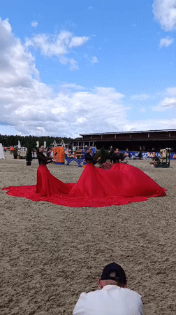 Show jumping competition with flamenco performance, Ivanovskoe equestrian event